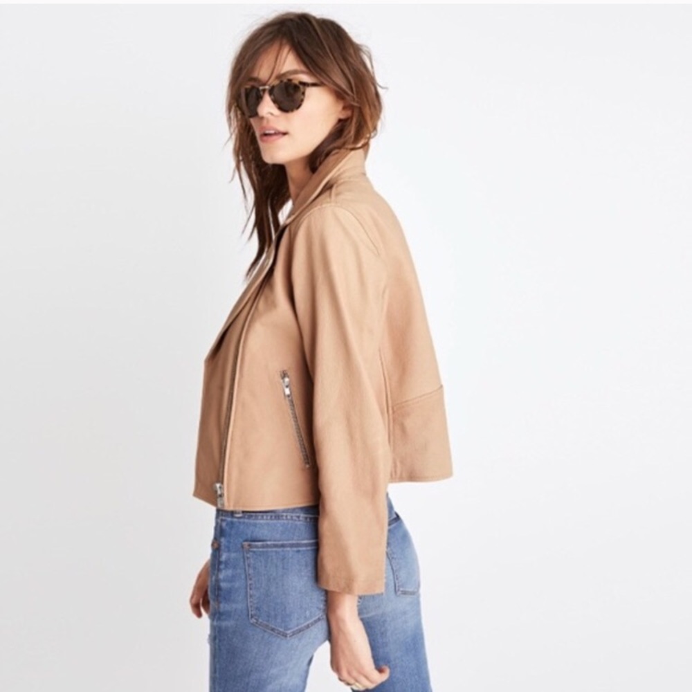 Madewell Shrunken Leather Moto Jacket